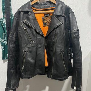 Milwaukee Leather Jacket, Black Leather Motorcycle Jacket